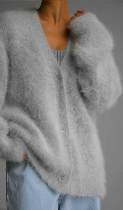 Ultra-Fuzzy Open-Front Sweater