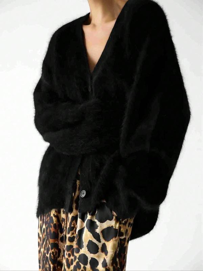 Women'S Ultra-Fuzzy Open Front Sweater, Soft Comfortable Knitwear for Fall Winter Seasons, Casual Daily Wear Women'S Clothing