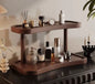 Wooden Display Rack with Storage – Double-Layer Organizer Shelf