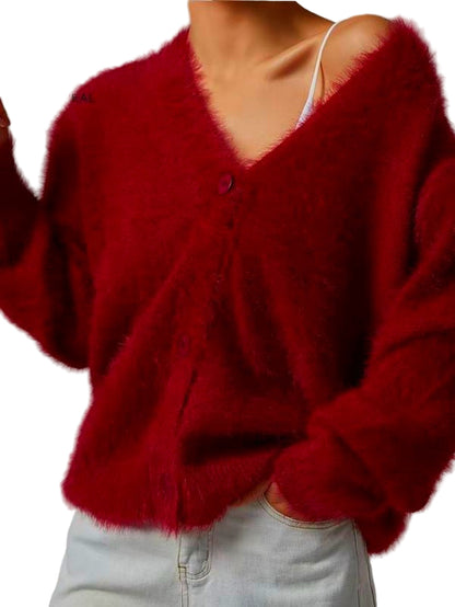Ultra-Fuzzy Open-Front Sweater
