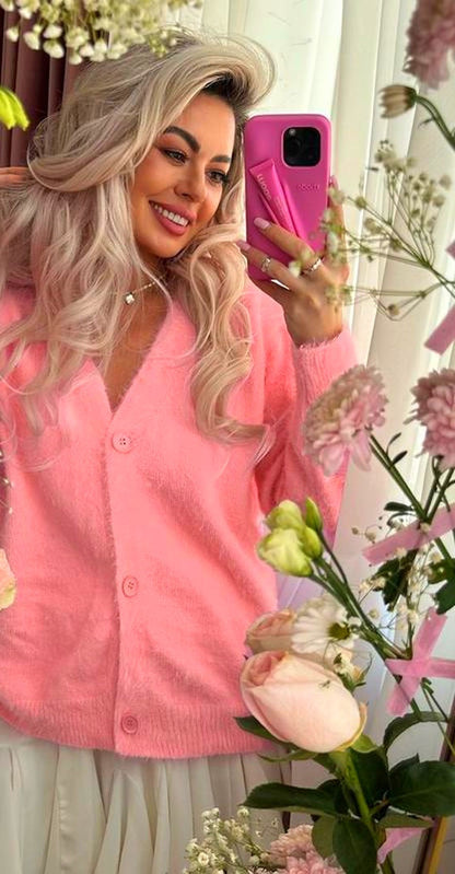 Ultra-Fuzzy Open-Front Sweater