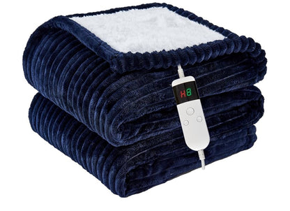 Electric Blanket – Soft Flannel Heated Throw (50” x 60”), 5 Heat Settings, Auto Shut-Off