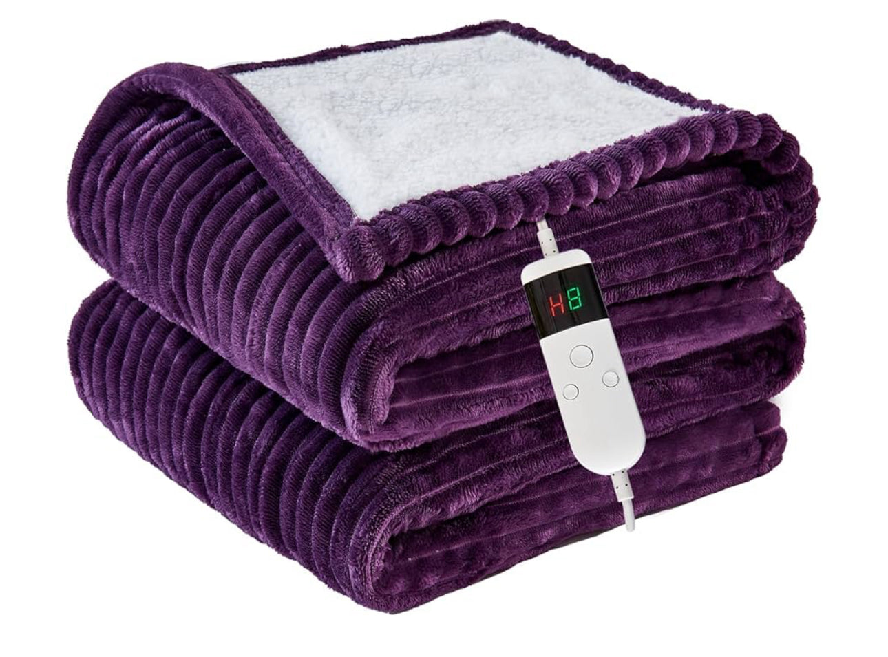 Electric Blanket – Soft Flannel Heated Throw (50” x 60”), 5 Heat Settings, Auto Shut-Off