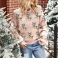 Women'S Deer Jacquard Red Christmas Sweater